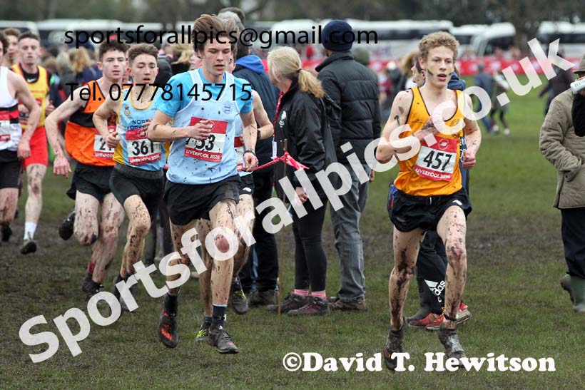 Senior boys, 2020 New Balance English Schools Champs., Sefton Park, Liverpool. Photo: David T. Hewitson/Sports for All Pics
